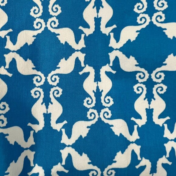 Crown & Ivy Caroline Blue Seahorse Shorts Sz 8 - Picture 4 of 11